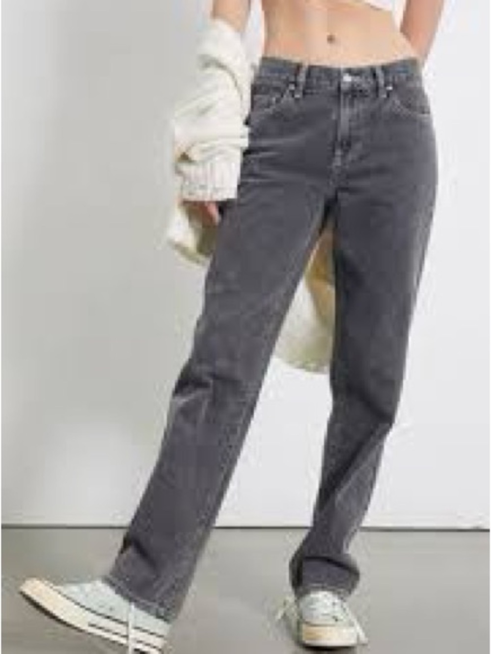 100% cotton Pacific Sunwear Women's Straight Leg Jeans in Charcoal Gray 059